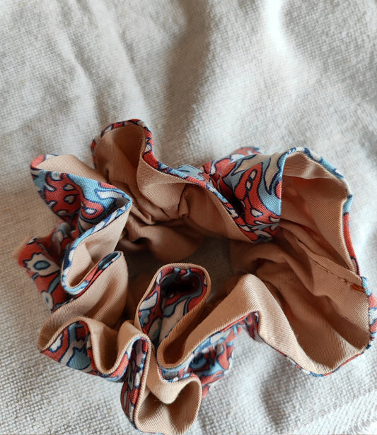 Scrunchie Terracota/ Beige