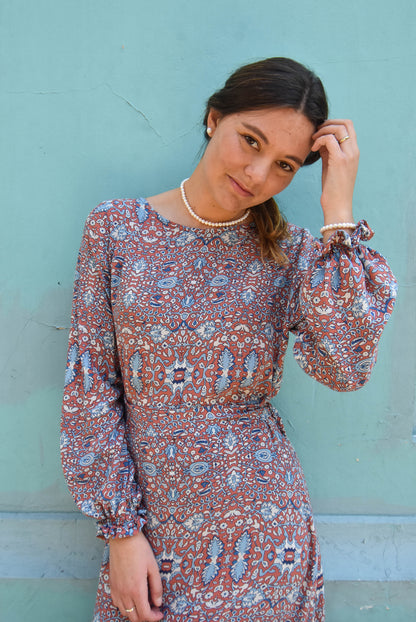 Vestido Cloe terracota
